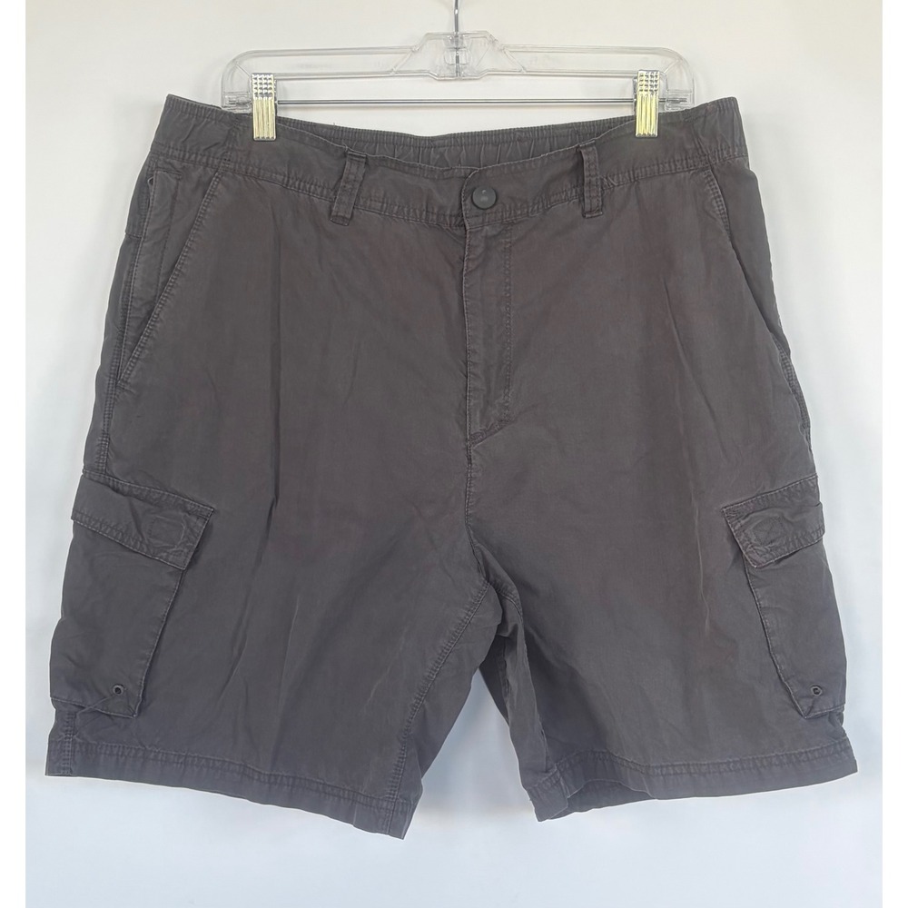 NordicTrack Mens Cargo Hiking Shorts Size 36 Charcoal‎ Gray Utility Nylon Cotton